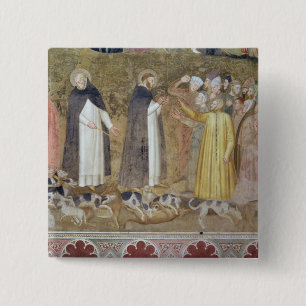 Die Kirche militant und triumphierend, Detail von Button