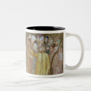 Die Kirche militant und triumphierend, Detail von Zweifarbige Tasse