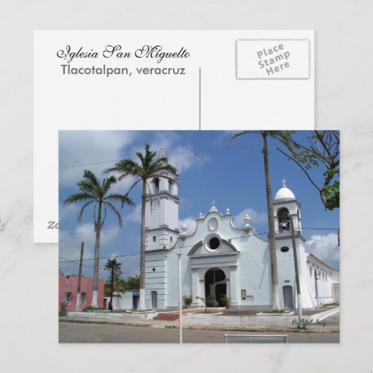 Die Kirche San Miguelito Postkarte (Vorne/Hinten)