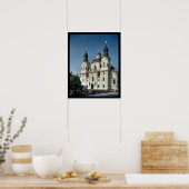 Die Kirche St. Nikolaus, gebaut 1703-61 Poster (Küche)