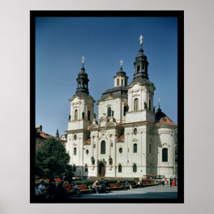 Die Kirche St. Nikolaus, gebaut 1703-61 Poster