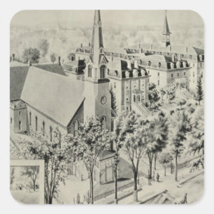 Die Kirche St.-Rose, Meriden Quadratischer Aufkleber