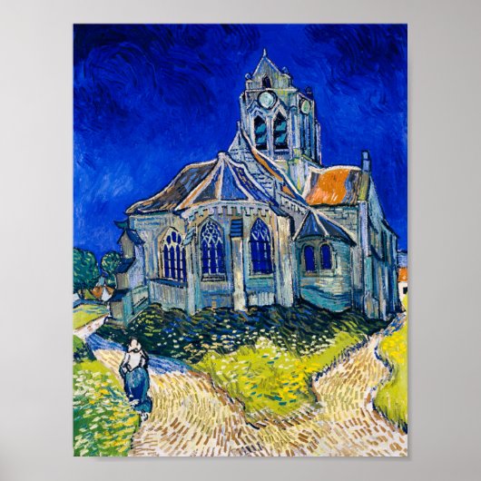 Die Kirche von Auvers-sur-Oise von Vincent van Gog Poster (Vorne)