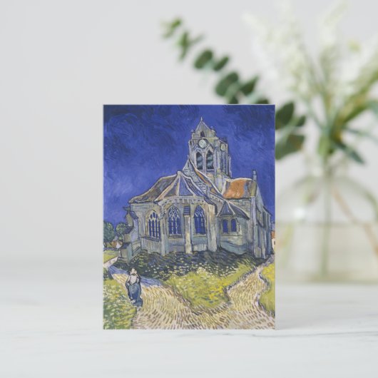 Die Kirche von Auvers von Vincent van Gogh Postkarte (Stehend Vorderseite)