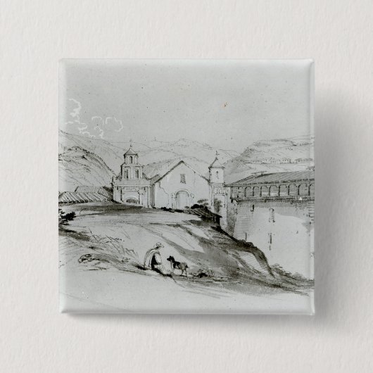 Die Kirche von San Francisco, Valparaiso, 1834 Button (Vorderseite)