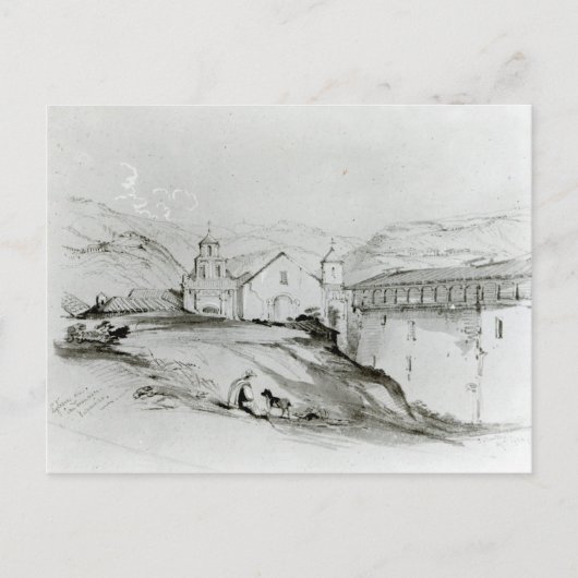 Die Kirche von San Francisco, Valparaiso, 1834 Postkarte (Vorderseite)