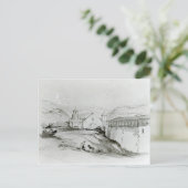 Die Kirche von San Francisco, Valparaiso, 1834 Postkarte (Stehend Vorderseite)