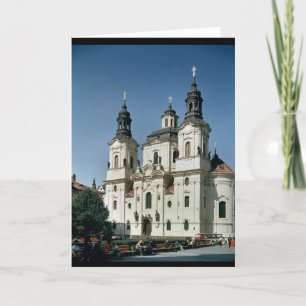 Die Kirche von Sankt Nikolaus, errichtet 1703-61 Feiertagskarte