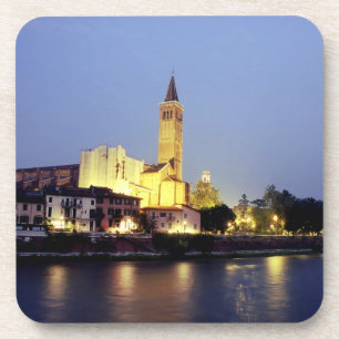 Die Kirche von Sant'Anastasia in Verona, Italien. Getränkeuntersetzer