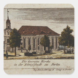 Die Kirche von St George in Konigsstadt, Quadratischer Aufkleber