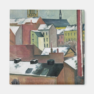 Die Kirche von St Mary in Bonn in Snow, 1911 Magnet