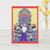 Die Kirchen-Chor-Gruß-Karte der Kinder Karte (Gelbe Blume)