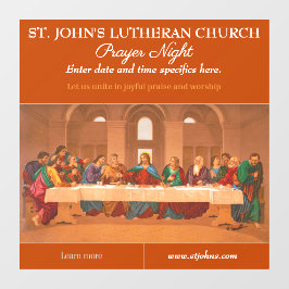 Die Kirchenabende am letzten Abendessen individuel Fensteraufkleber