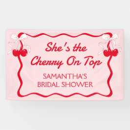 Die Kirsche auf dem obersten Brautparty Banner