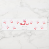 Die Kirsche auf der Babydusche Wasserflaschenetikett (Einzelnes Label)