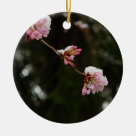 "Die Kirsche Hung mit Schnee sehen" - ein E Keramikornament