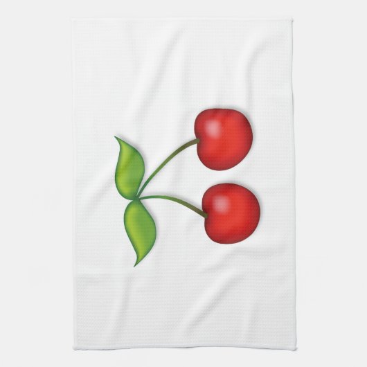 Die Kirschen aufwerfen Geschirrtuch (Vertikal)