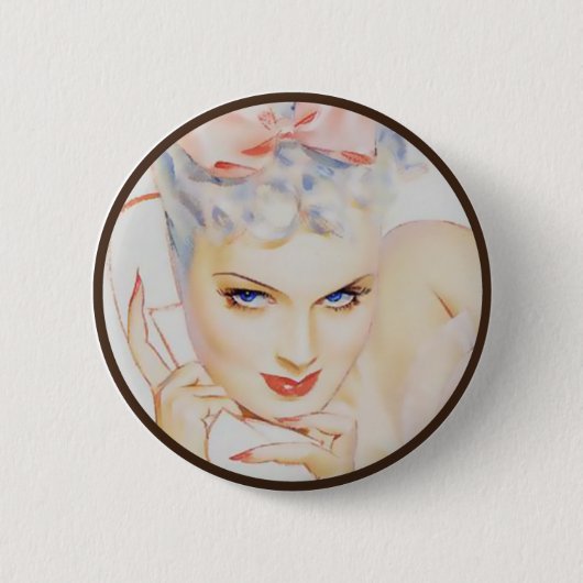 Die Kitsch-Bitches: Pin-Up-Porträts Button (Vorderseite)