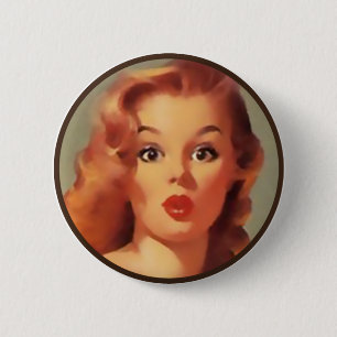 Die Kitsch-Bitches: Pin-Up-Porträts Button