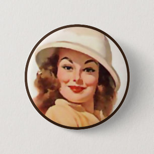 Die Kitsch-Bitches: Pin-Up-Porträts Button