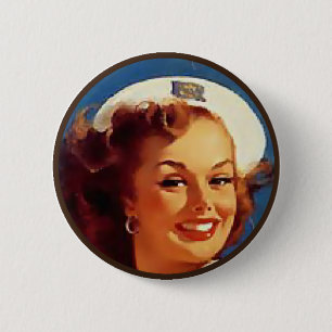 Die Kitsch-Bitches: Pin-Up-Porträts Button