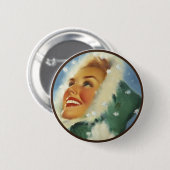 Die Kitsch-Bitches: Pin-Up-Porträts Button (Vorne & Hinten)