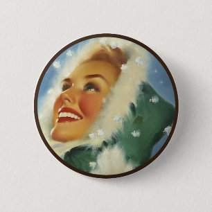 Die Kitsch-Bitches: Pin-Up-Porträts Button
