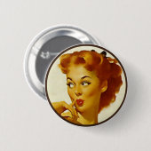 Die Kitsch-Bitches: Pin-Up-Porträts Button (Vorne & Hinten)
