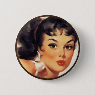Die Kitsch-Bitches: Pin-Up-Porträts Button