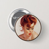 Die Kitsch-Bitches: Pin-Up-Porträts Button (Vorne & Hinten)