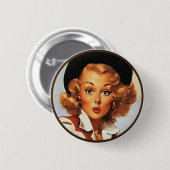 Die Kitsch-Bitches: Pin-Up-Porträts Button (Vorne & Hinten)