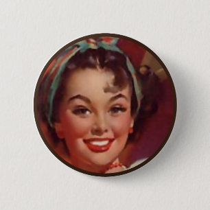 Die Kitsch-Bitches: Pin-Up-Porträts Button