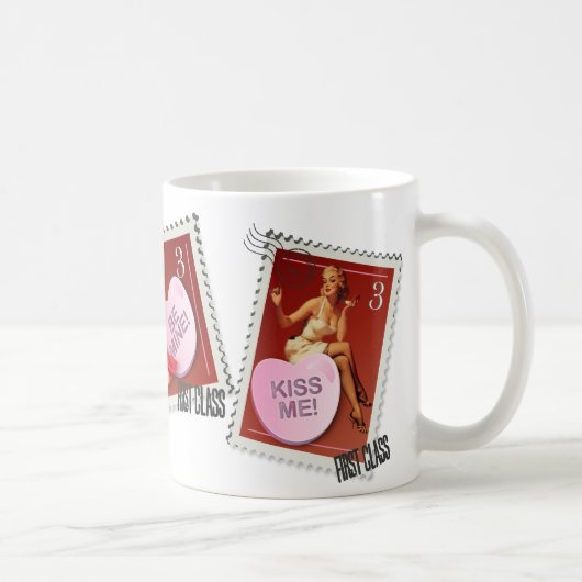 Die Kitsch Bitsch: Candy Heart Pin-Ups Kaffeetasse (Rechts)