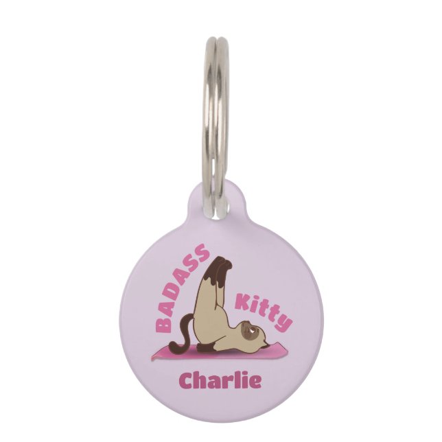 Die Kitty Badass Workout Kitty Cat Haustiermarke (Vorderseite)