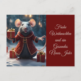 Die kl. Ratte wünscht frohe Weihnachten Postkarte