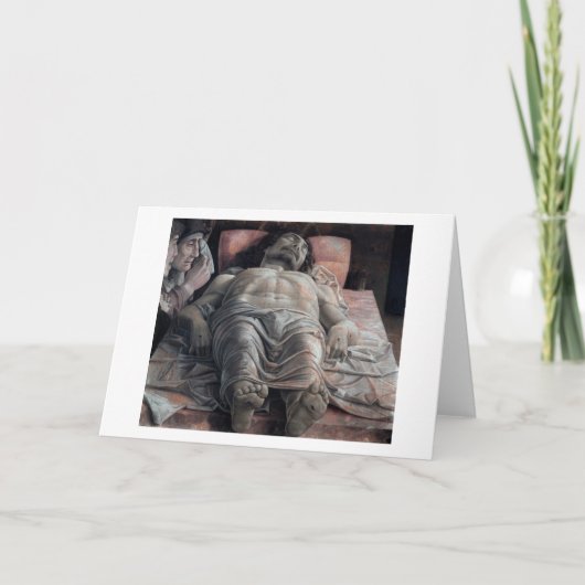 Die Klage über den Toten Christus, Mantegna Karte (Vorderseite)