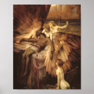 Die Klage von Herbert James Draper über Icarus Poster