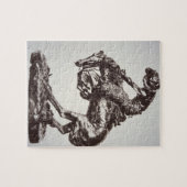 Die Klapperschlange, 1905 (Bronze) (b/w Foto) Puzzle (Horizontal)