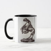 Die Klapperschlange, 1905 (Bronze) (b/w Foto) Tasse (Links)