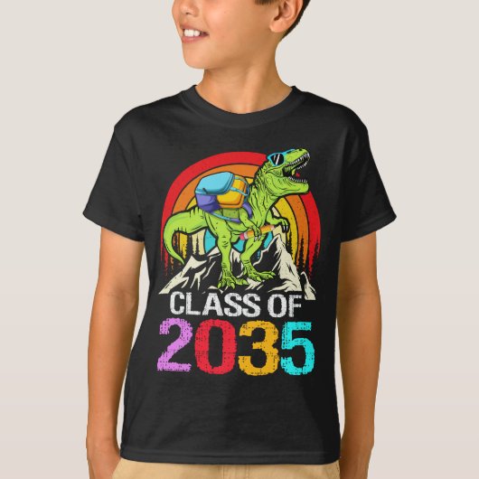 Die Klasse von 2035 wächst mit mir Dinosaurier zur T-Shirt (Vorderseite)
