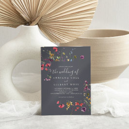 Die klassische Blumenhochzeit der Blüten Einladung