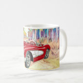 Die klassische Corvette in Palm Grove Kaffeetasse (VorderseiteRechts)