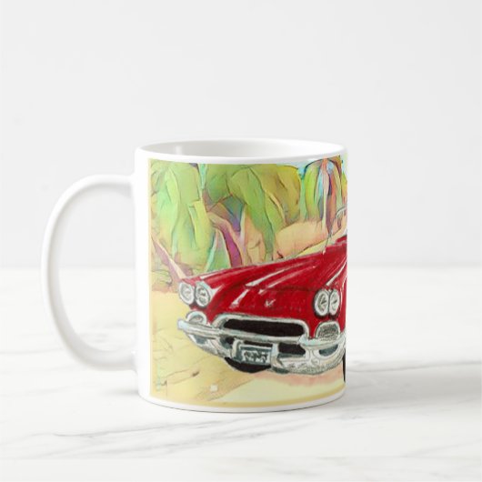 Die klassische Corvette in Palm Grove Kaffeetasse (Links)
