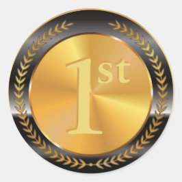 Die klassische Goldmedaille ist individuell einste Runder Aufkleber