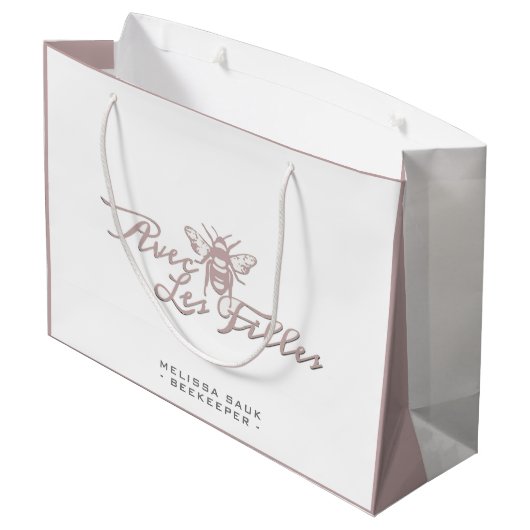 Die klassische Imkerei Collection Tasche Park/Gart Große Geschenktüte (Rückseite Schrägansicht)