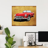 Die klassische MG MGB-Roadster Poster (Heimbüro)