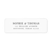 Die klassische Rücksendeadresse Weiß und Schwarz (Vorne)