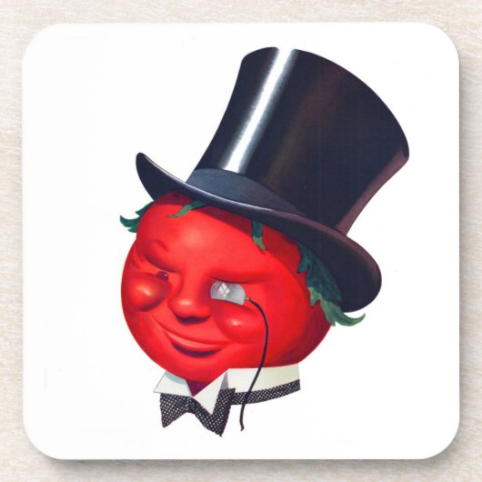 die klassische Tomate Getränkeuntersetzer (Vorderseite)