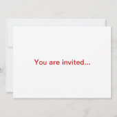 Die klassische Universe Einladung (Rückseite)