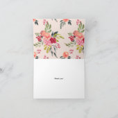 Die klassischen Blumen Watercolor-Blumen danken Dankeskarte (Innenseite)